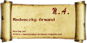 Medveczky Armand névjegykártya